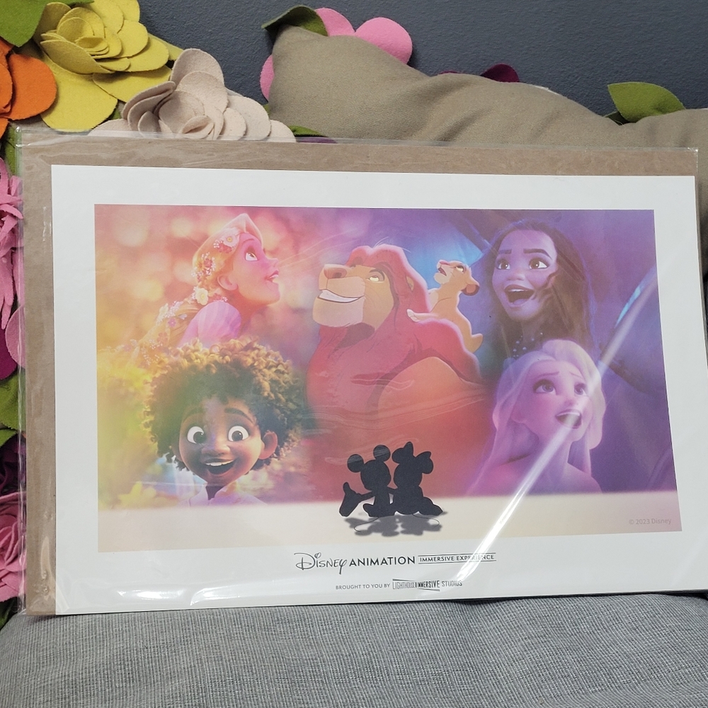 2 DISNEY ANIMATION IMMERSIVE EXPERIENCE PRINT POSTERS 2023